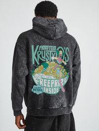 The Simpsons Krusty-O's Hoodie in Acid Wash Hoodies & Sweatshirts Skinnydip London
