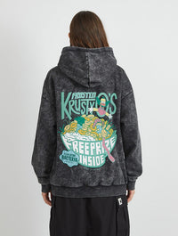 The Simpsons Krusty-O's Hoodie in Acid Wash Hoodies & Sweatshirts Skinnydip London