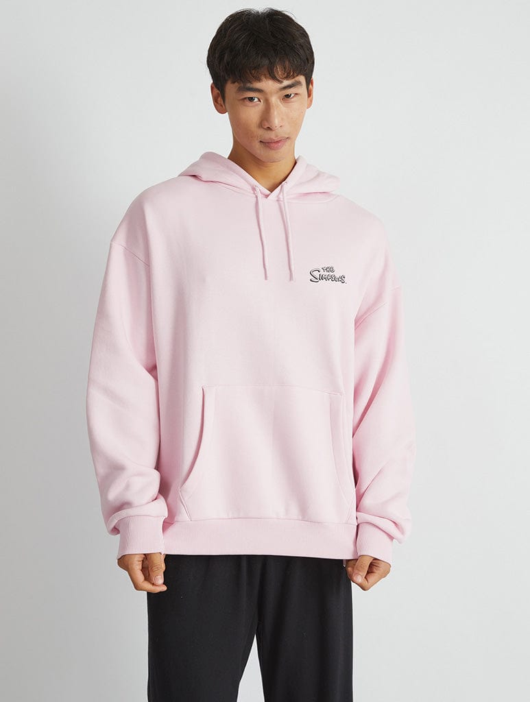 The Simpsons Krusty-O's Hoodie In Pink Hoodies & Sweatshirts Skinnydip London