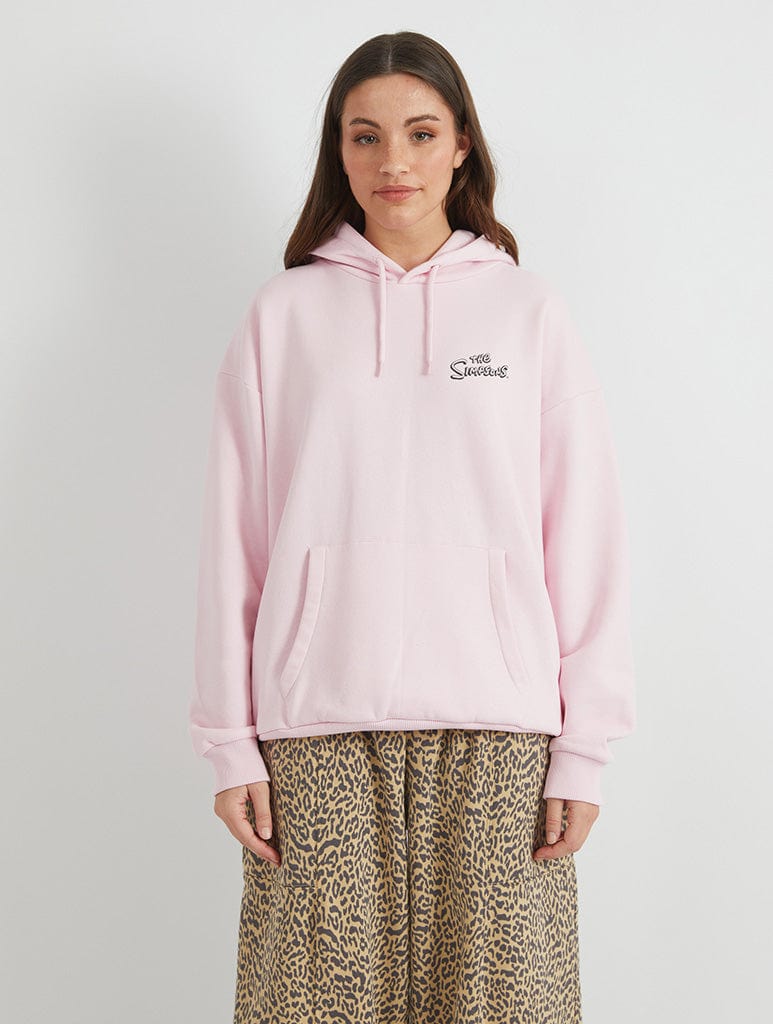 The Simpsons Krusty-O's Hoodie In Pink Hoodies & Sweatshirts Skinnydip London
