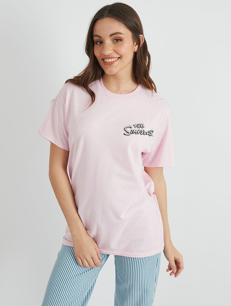 The Simpsons Lisa Is Sad T-Shirt in Pink Tops & T-Shirts Skinnydip London