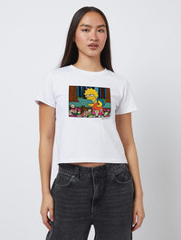 The Simpsons Lisa Nature Baby T-Shirt In White Tops & T-Shirts Skinnydip London