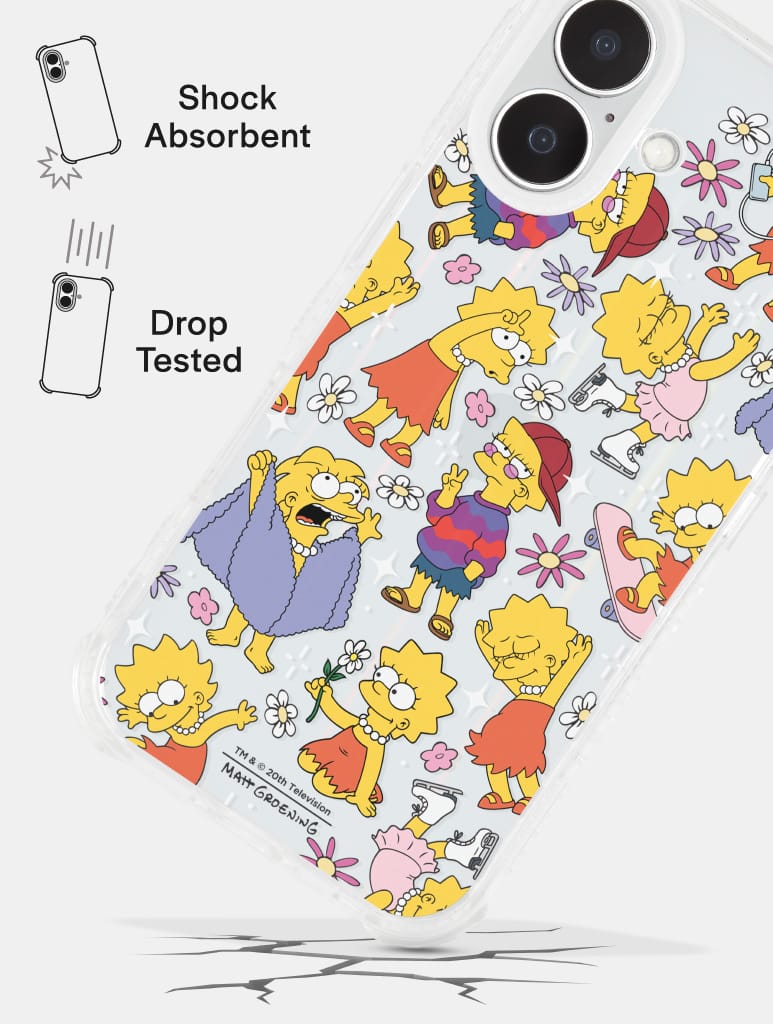 The Simpsons Lisa Shock iPhone Case Phone Cases Skinnydip London