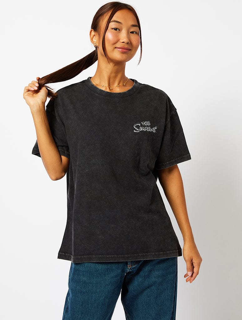 The Simpsons Ralph Flute T-Shirt in Acid Wash Tops & T-Shirts Skinnydip London