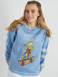 The Simpsons x Skinnydip Bart & Lisa Varsity Knitted Jumper Jumpers & Cardigans Skinnydip London