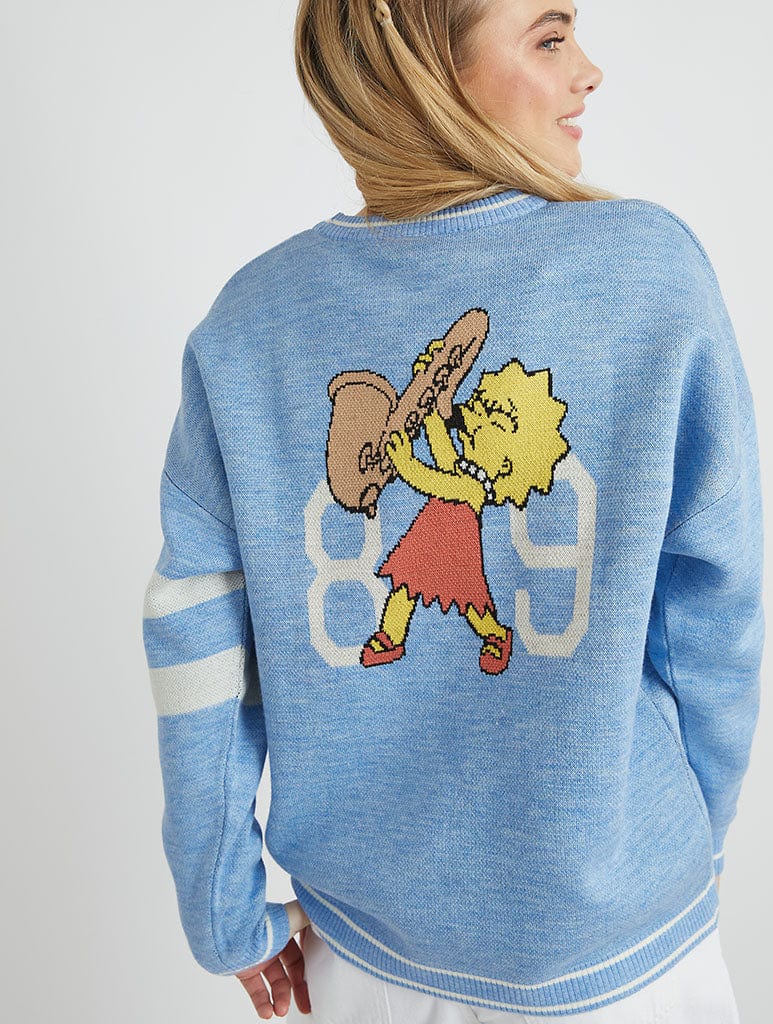 The Simpsons x Skinnydip Bart & Lisa Varsity Knitted Jumper Jumpers & Cardigans Skinnydip London