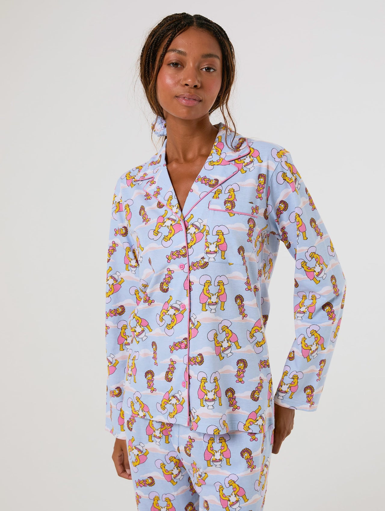 The Simpsons x Skinnydip Cloud Pyjama Set with Scrunchie Lingerie & Nightwear Skinnydip London