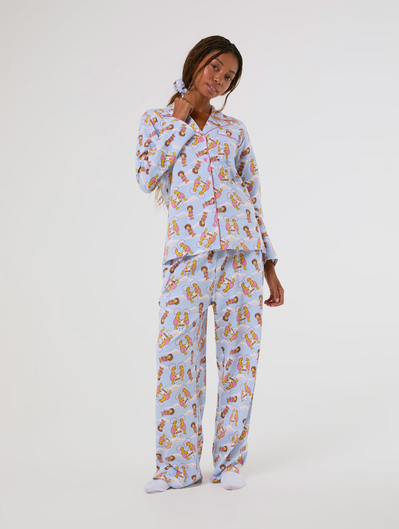 The Simpsons x Skinnydip Cloud Pyjama Set with Scrunchie Lingerie & Nightwear Skinnydip London