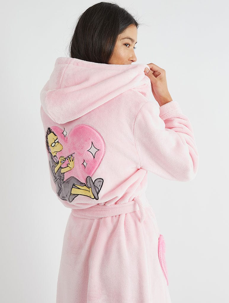 The Simpsons x Skinnydip Dressing Gown in Pink Lingerie & Nightwear Skinnydip London