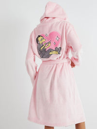 The Simpsons x Skinnydip Dressing Gown in Pink Lingerie & Nightwear Skinnydip London