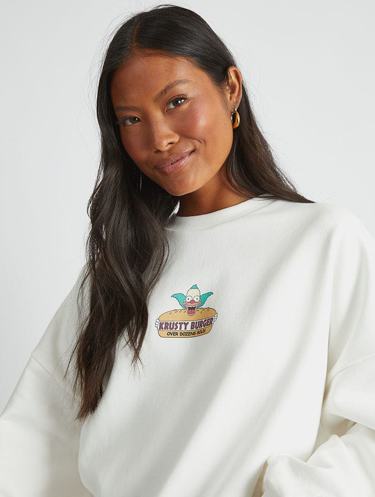The Simpsons x Skinnydip Krusty Burger Sweatshirt Hoodies & Sweatshirts Skinnydip London
