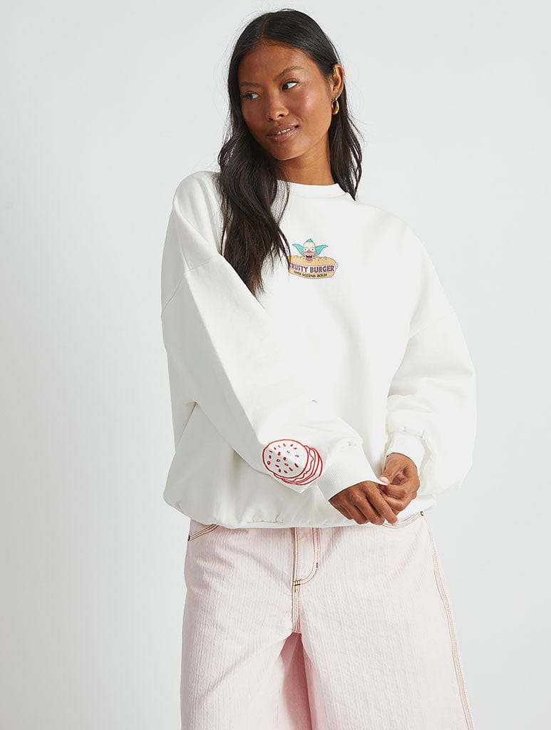 The Simpsons x Skinnydip Krusty Burger Sweatshirt Hoodies & Sweatshirts Skinnydip London