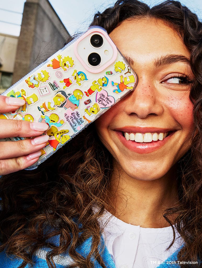 The Simpsons x Skinnydip My Mum Says I'm Cool Sticker Shock iPhone Case Phone Cases Skinnydip London
