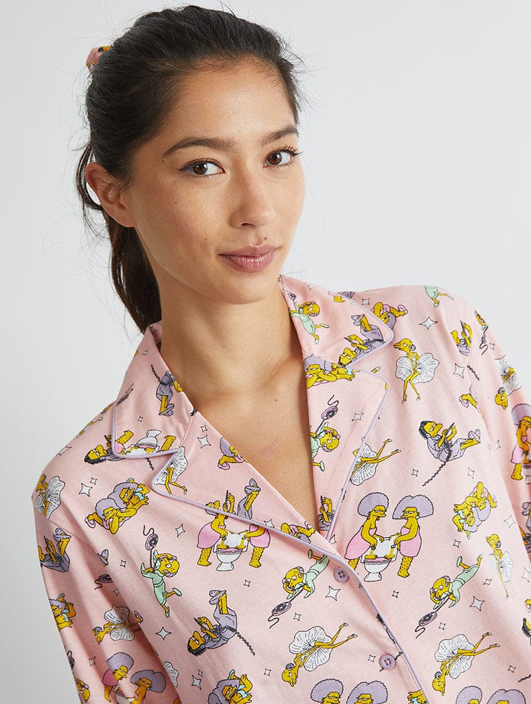 The Simpsons x Skinnydip Pyjama Set in Pink Lingerie & Nightwear Skinnydip London