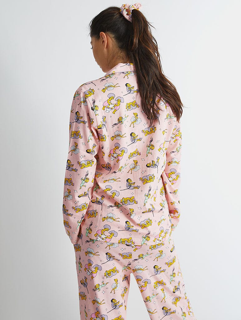 The Simpsons x Skinnydip Pyjama Set in Pink Lingerie & Nightwear Skinnydip London