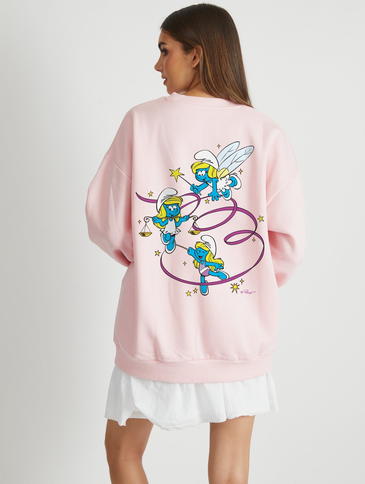 The Smurfs Smurfette Fairy Sweatshirt in Pink Hoodies & Sweatshirts Skinnydip London