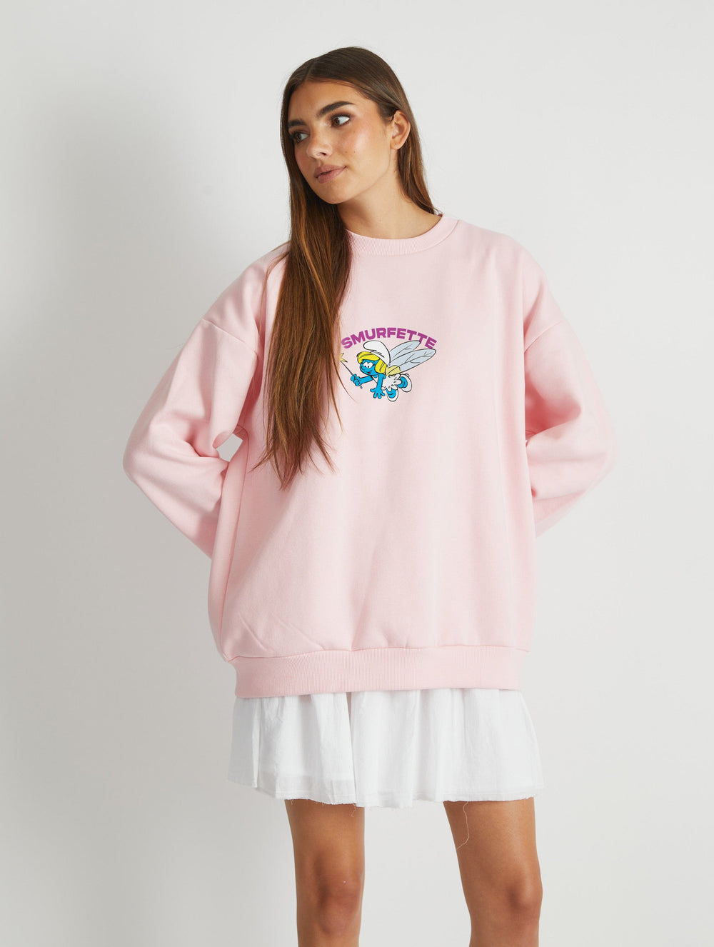 The Smurfs Smurfette Fairy Sweatshirt in Pink Hoodies & Sweatshirts Skinnydip London