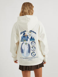 The Snowman Hoodie In White Hoodies & Sweatshirts Skinnydip London