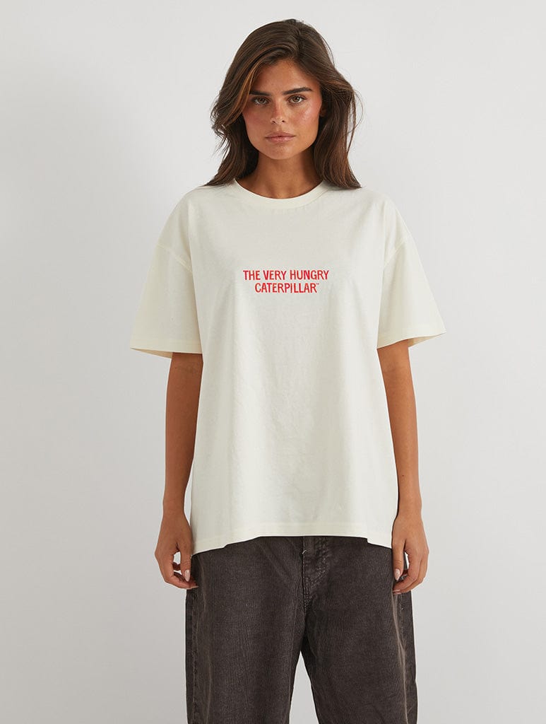 The Very Hungry Caterpillar Picky Bits Picnic T-Shirt In White Tops & T-Shirts Skinnydip London