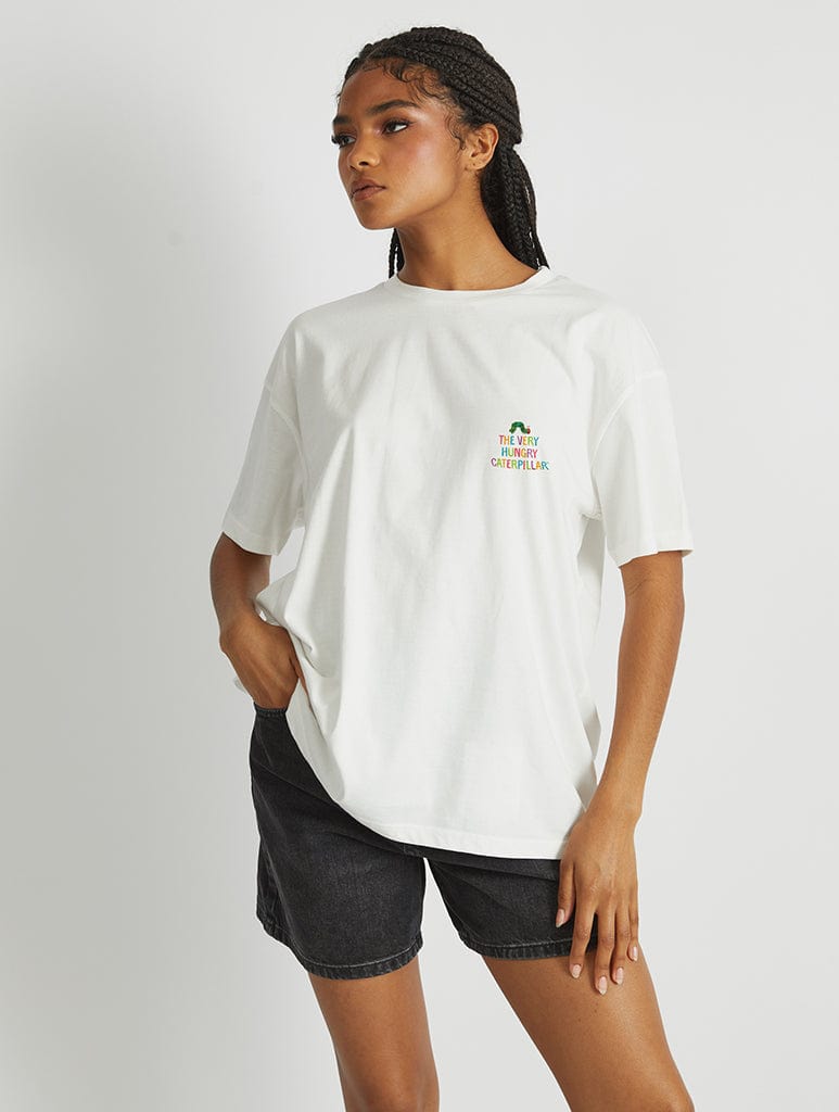 The Very Hungry Caterpillar Summer Fruit T-Shirt In White Tops & T-Shirts Skinnydip London