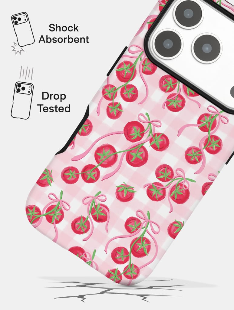 Tomato Gingham Ultra Protective iPhone Case Phone Cases Skinnydip London