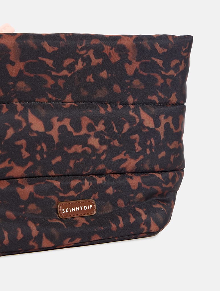 Tortoiseshell Print Pillow Pouch Makeup Bag Makeup Bags & Wash Bags Skinnydip London
