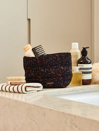 Tortoiseshell Print Pillow Pouch Makeup Bag Makeup Bags & Wash Bags Skinnydip London