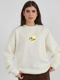 Tucker 46 Sweatshirt In White Hoodies & Sweatshirts Skinnydip London