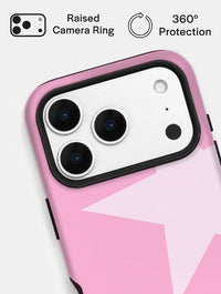 Two Stars Baby Pink White Ultra Protective iPhone Case Phone Cases Skinnydip London