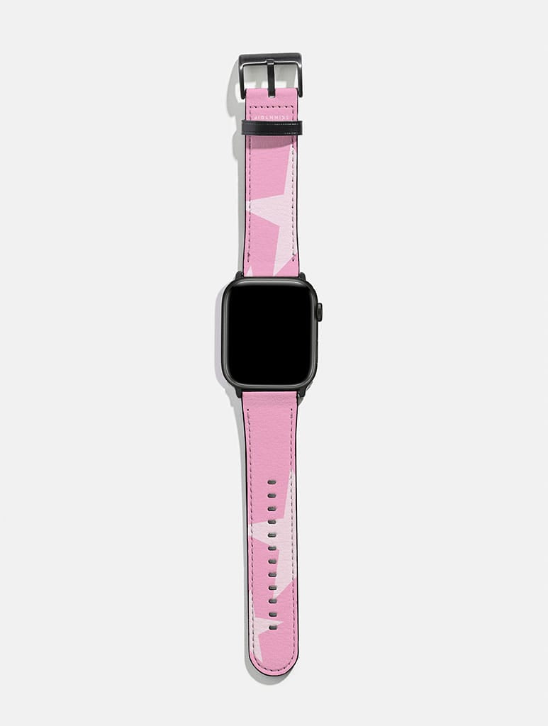 Two Stars Pink and White Apple Watch Strap Watch Straps Skinnydip London