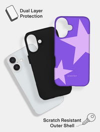 Two Stars Purple Ultra Protective iPhone Case Phone Cases Skinnydip London