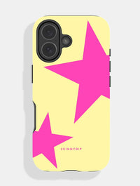 Two Stars Yellow with Pink Ultra Protective iPhone Case Phone Cases Skinnydip London