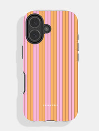 Vertical Stripes Orange and Pink Ultra Protective iPhone Case Phone Cases Skinnydip London