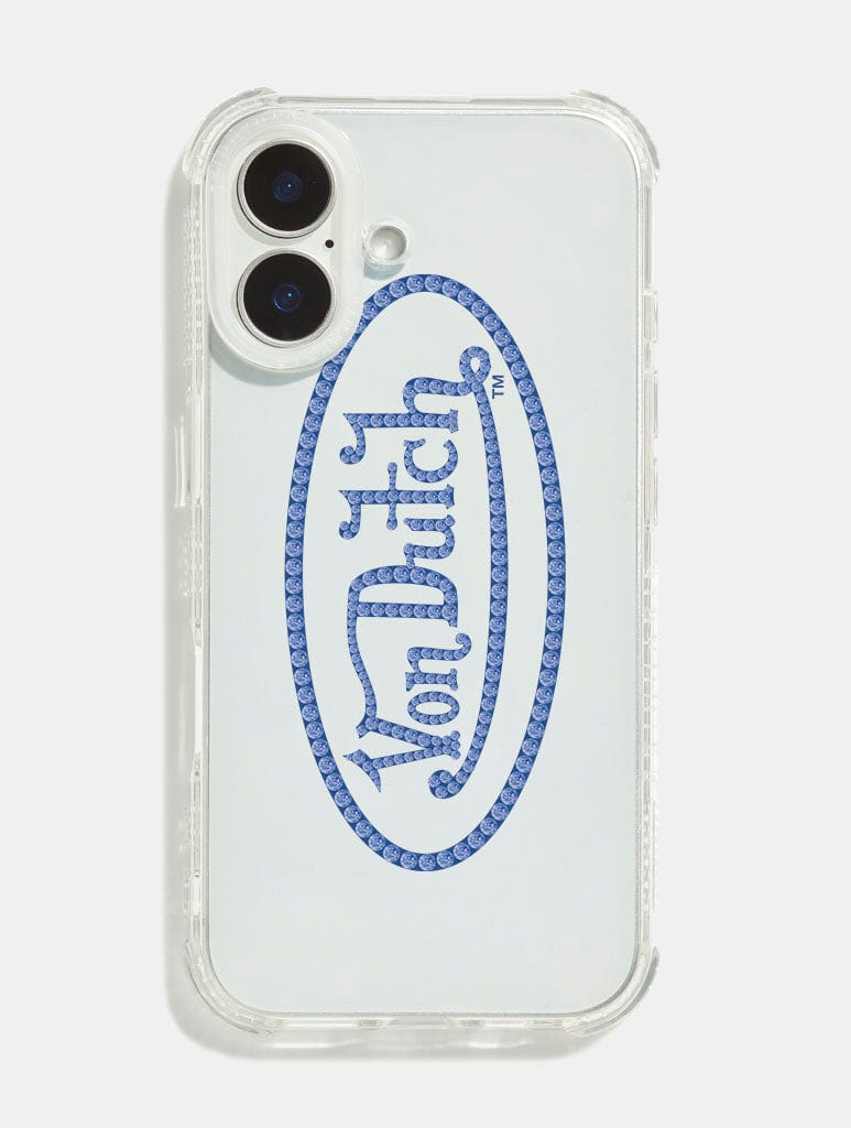 Von Dutch Blue Gem Logo Shock iPhone Case Phone Cases Skinnydip London