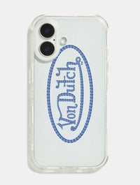 Von Dutch Blue Gem Logo Shock iPhone Case Phone Cases Skinnydip London