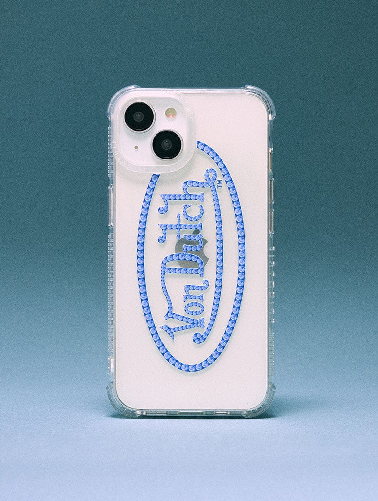 Von Dutch Blue Gem Logo Shock iPhone Case Phone Cases Skinnydip London