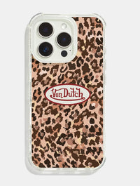 Von Dutch Leopard Logo Shock iPhone Case Phone Cases Skinnydip London