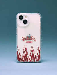 Von Dutch Red Flame Shock iPhone Case Phone Cases Skinnydip London