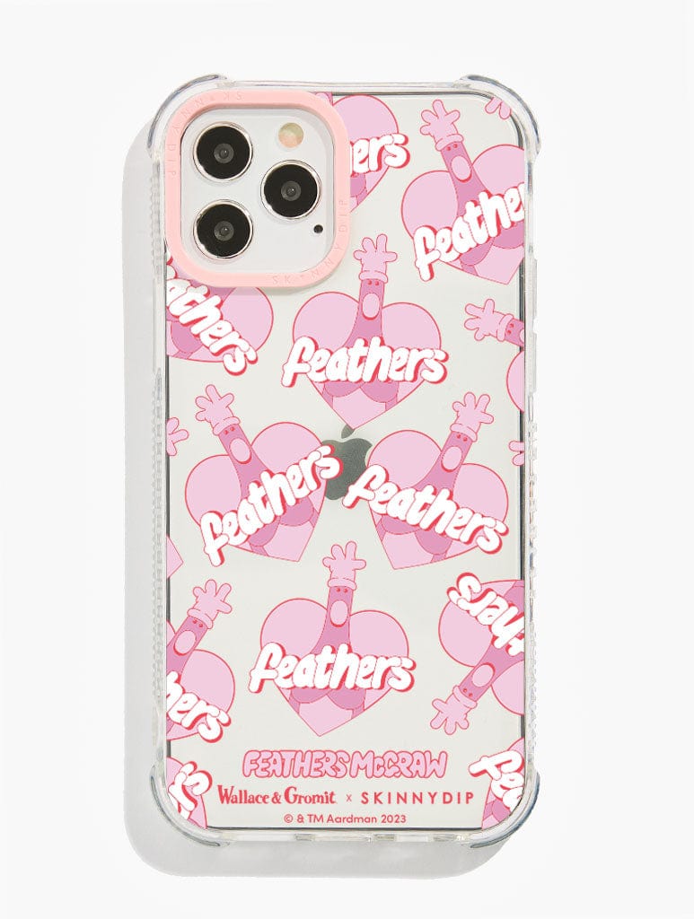 Wallace & Gromit x Skinnydip Feathers Heart Shock iPhone Case Phone Cases Skinnydip London