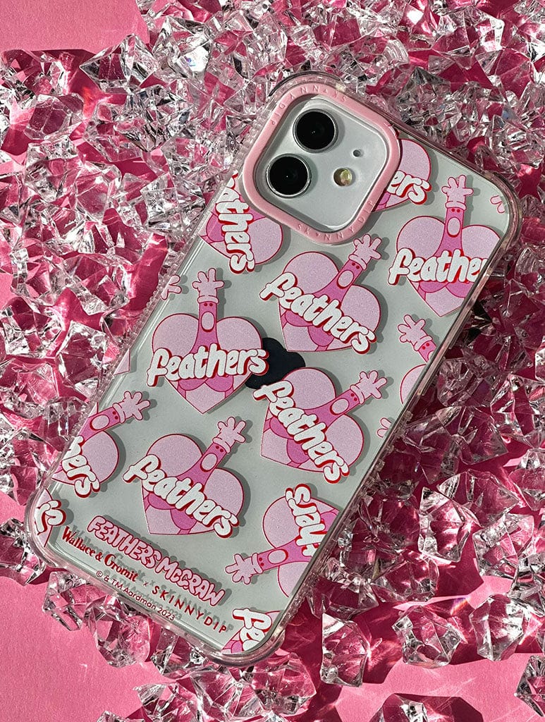 Wallace & Gromit x Skinnydip Feathers Heart Shock iPhone Case Phone Cases Skinnydip London