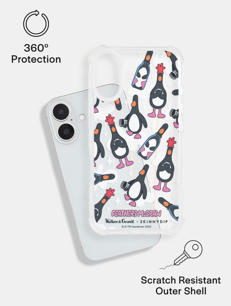 Wallace & Gromit x Skinnydip Feathers Shock iPhone Case Phone Cases Skinnydip London