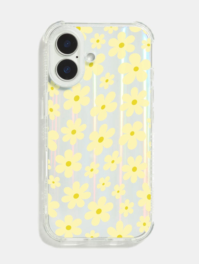 Warped Yellow Flowers Shock iPhone Case Phone Cases Skinnydip London