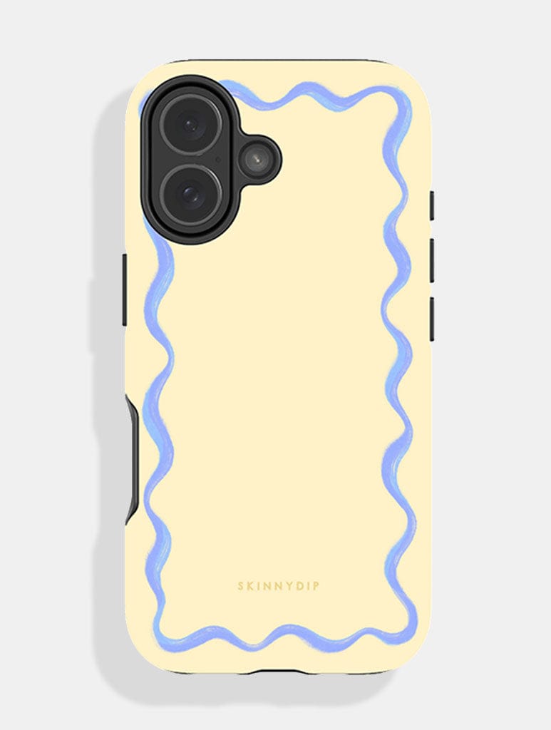 Wavy Frame Butter with Blue Ultra Protective iPhone Case Phone Cases Skinnydip London