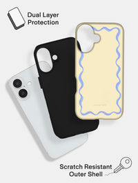 Wavy Frame Butter with Blue Ultra Protective iPhone Case Phone Cases Skinnydip London