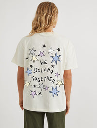 We Belong Together T-Shirt In White Tops & T-Shirts Skinnydip London