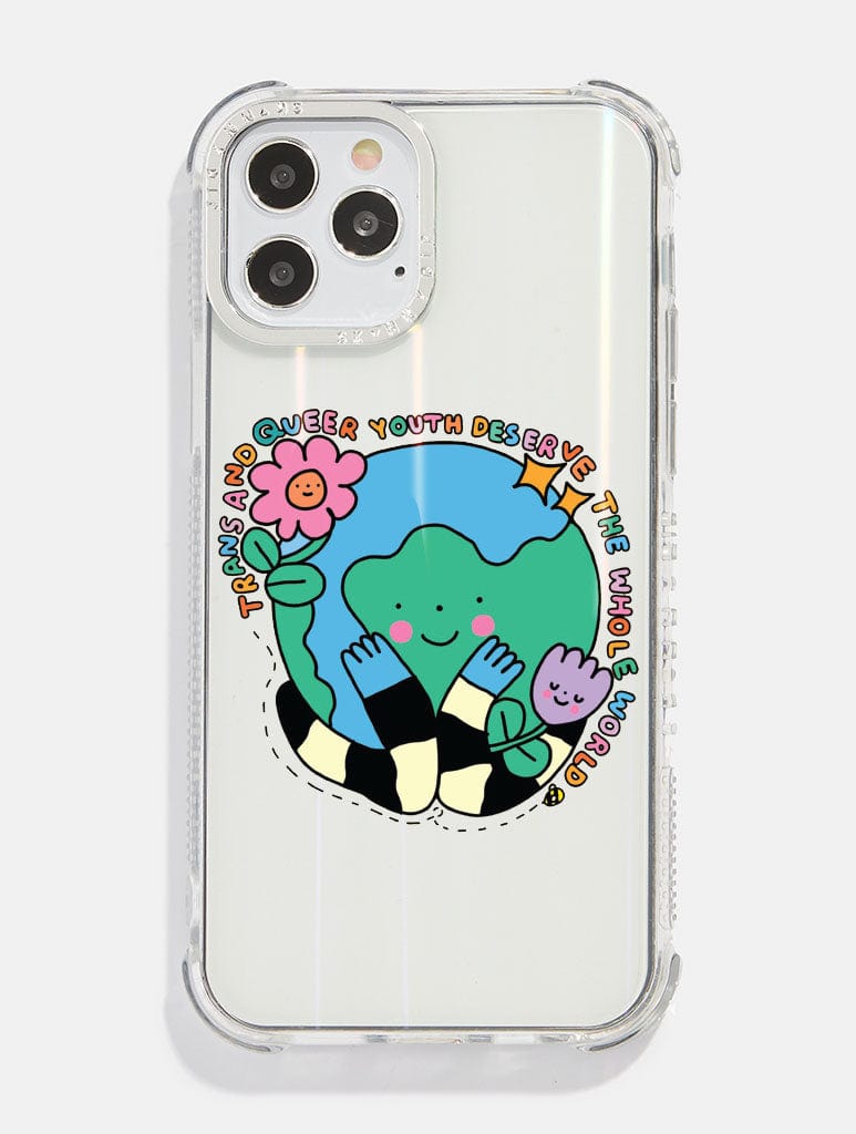Wednesday Holmes x Trans and Queer Youth Shock iPhone Case Phone Cases Skinnydip London