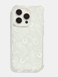 White Coquette Cowgirl Shock iPhone Case Phone Cases Skinnydip London