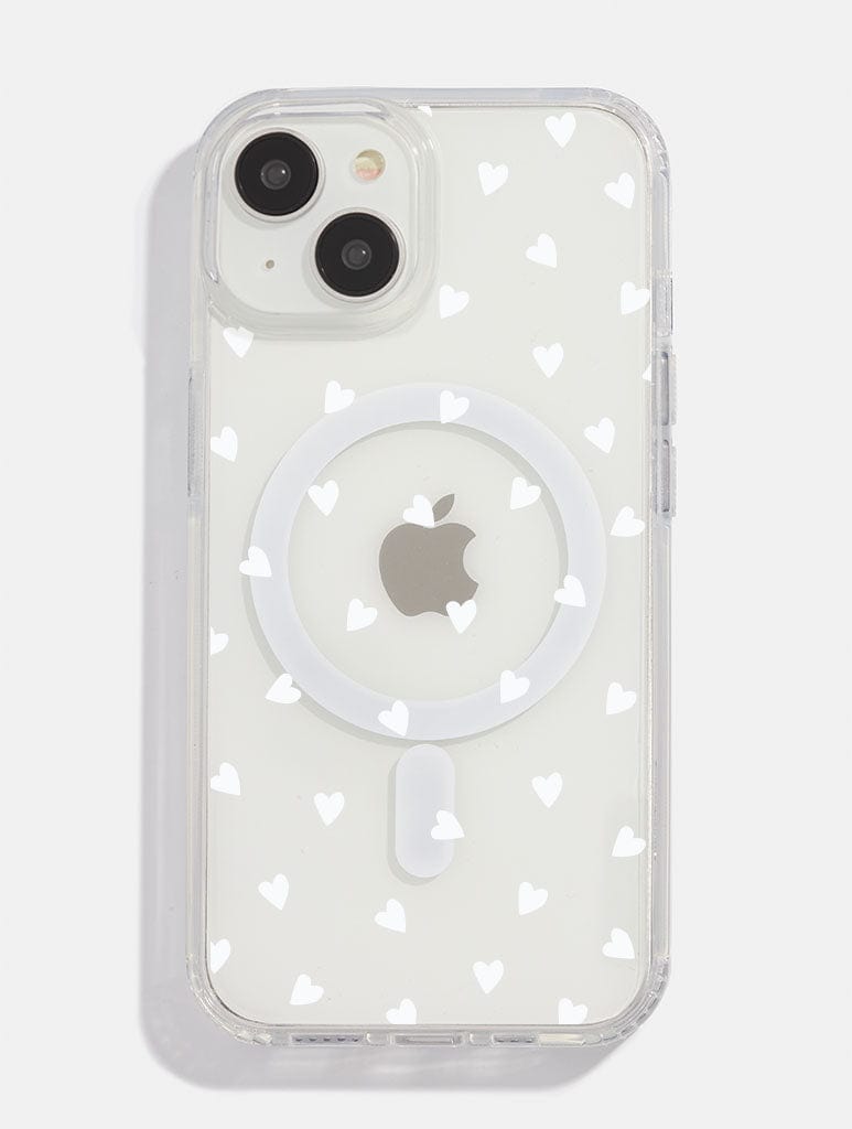 White Ditsy Hearts MagSafe iPhone Case Phone Cases Skinnydip London