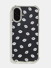 White Ditsy Kisses Shock iPhone Case Phone Cases Skinnydip London