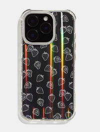 White Ditsy Strawberries Shock iPhone Case Phone Cases Skinnydip London